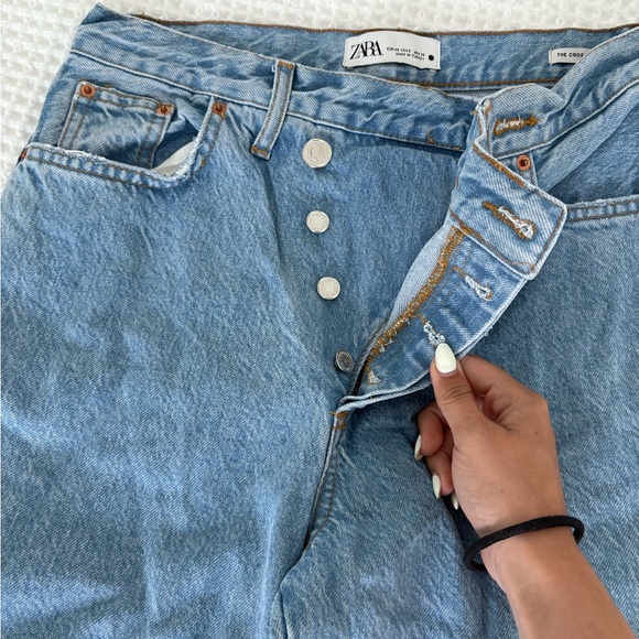 Zara High Rise Crossover Jeans - Picture 7 of 9